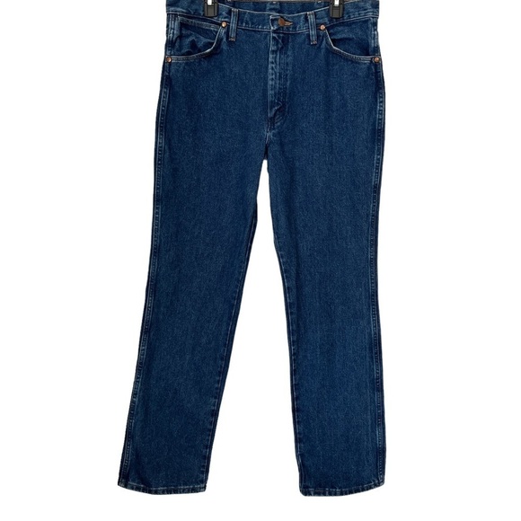 Wrangler Men’s 936GBK Rodeo Cowboy Cut Slim Fit Straight Medium Wash Sz. 35 x 32 - Picture 1 of 10
